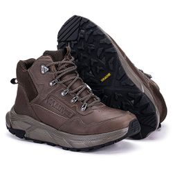 Coturno Masculino Bota Em Couro Original Sola EVA ... - Via Livre Boots