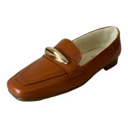 Mocassim Maria em Couro Camel - 9001 Camel - VIANZA