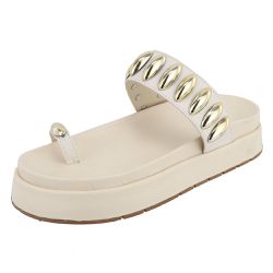 Papete FlatForm Julia Off White - Julia Off - VIANZA