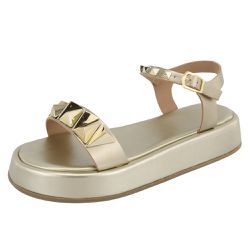 Papete FlatForm Maitê Ouro Light - Ouro Light - VIANZA