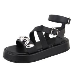 Papete FlatForm Isis Preto - Isis Preto - VIANZA