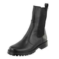 Bota Ava em Couro Preto - 2200 Preto - VIANZA