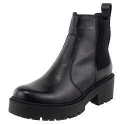 Bota Ada em Couro Preto - 2500 Preto - VIANZA