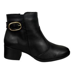 Bota Lira em Couro Preto - 1550 preto - VIANZA