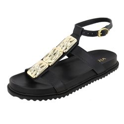 Papete FlatForm Lili Preto - 300-Preto - VIANZA