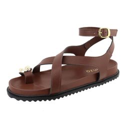 Papete FlatForm Gisele Marrom - 330-marrom - VIANZA