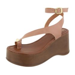 Sandalia Anabela Amanda Mocha Mousse - 12030-mocha - VIANZA