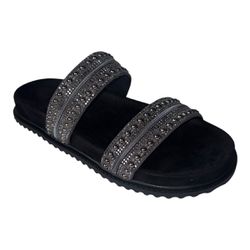 Papete FlatForm Rubi Palmilha em Camurça Preto - 3... - VIANZA