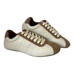 Tenis Retro Angel Off White com Amêndoa - 32000- ... - VIANZA