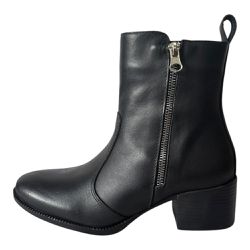 Bota Mavi em Couro Preto - 1520-PRETO - VIANZA