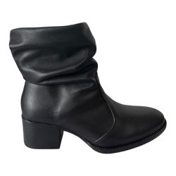 Bota Dani em Couro Preto - 1500 Preto - VIANZA