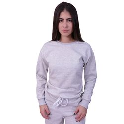 Blusa Moletom Plus Size Lisa Fechada Cinza - 8012C - Loja Via Tropical