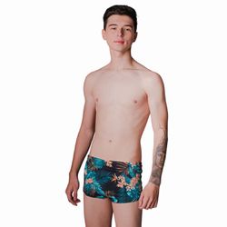 Sunga Boxer Adulta Estampada com Regulagem Azul Ma... - Loja Via Tropical