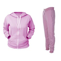 Conjunto Moletom Com Zíper Infantil Juvenil Rosa -... - Via Tropical