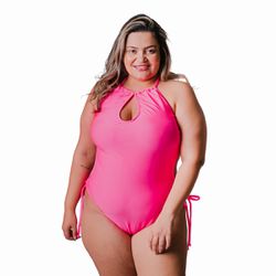 Maiô Plus Size Engana Mamãe Com Bojo Fixo Rosa - 9... - Loja Via Tropical