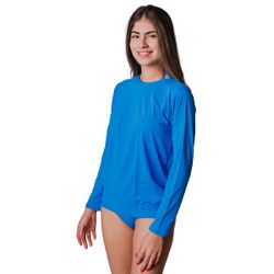 Camisa Térmica Infantil Proteção Solar UV50 Azul C... - Loja Via Tropical