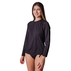 Camisa Térmica Infantil Proteção Solar UV50 Preta ... - Loja Via Tropical