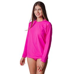 Camisa Térmica Infantil Proteção Solar UV50 Rosa -... - Loja Via Tropical