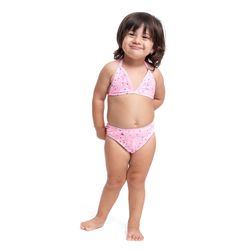 Biquíni Cortininha infantil Bebê Ajustável Rosa - ... - Loja Via Tropical