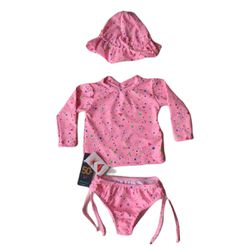 Conjunto Fator Proteção Bebê Infantil Com Chapéu U... - Loja Via Tropical