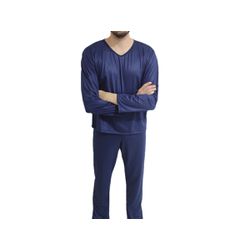 Conjunto Pijama de Frio Masculino Manga Longa Malh... - Loja Via Tropical