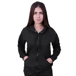 Blusa Moletom Com Zíper Infantil Preto - 6010P - Loja Via Tropical
