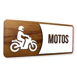 Placa De Sinalização | Motos - MDF 30x13cm - AC009... - Victare Oficial - Direto do Fabricante