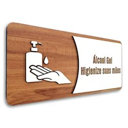 Placa De Sinalização - Uso de Álcool Gel - AC0084... - Victare Oficial - Direto do Fabricante