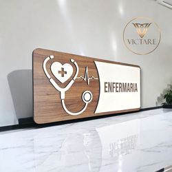 Placa De Sinalização | Enfermaria - AC0647 - Victare Oficial - Direto do Fabricante