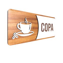 Placa De Sinalização | Copa - MDF 30x13cm - AC0031... - Victare Oficial - Direto do Fabricante