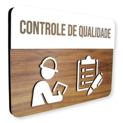 Placa De Sinalização | Controle de Qualidade - MDF... - Victare Oficial - Direto do Fabricante