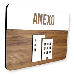 Placa De Sinalização | Anexo - MDF 30x21cm - CL000... - Victare Oficial - Direto do Fabricante
