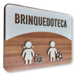 Placa De Sinalização | Brinquedoteca - MDF 30x21cm... - Victare Oficial - Direto do Fabricante