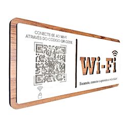 Placa De Sinalização | Uso de Wi-Fi - QR Code - FL... - Victare Oficial - Direto do Fabricante