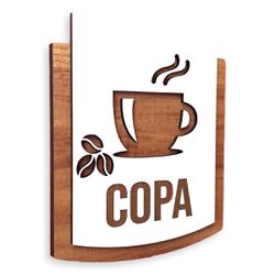 Placa De Sinalização | Copa - MDF 15x13cm - PE0031... - Victare Oficial - Direto do Fabricante