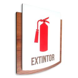 Placa De Sinalização | Extintor - MDF 15x13cm - PE... - Victare Oficial - Direto do Fabricante