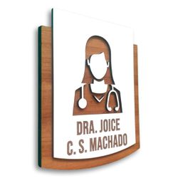 Placa De Sinalização | Dra. Medica - MDF 15x13 - P... - Victare Oficial - Direto do Fabricante