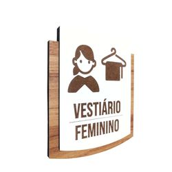 Placa De Sinalização | Vestiário Feminino - PE0320... - Victare Oficial - Direto do Fabricante