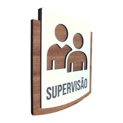 Placa de Sinalização - Supervisão - MDF 15x13cm -... - Victare Oficial - Direto do Fabricante