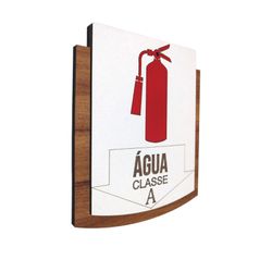 Placa De Sinalização | Extintor - Água - MDF 15x13... - Victare Oficial - Direto do Fabricante