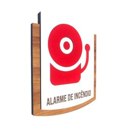 Placa de Sinalização - Alarme de Incêndio - MDF 15... - Victare Oficial - Direto do Fabricante