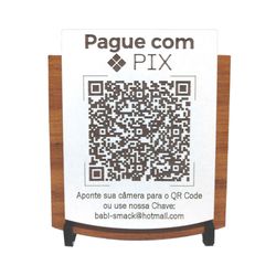  Placa de Sinalização | Pix - QR Code - MDF 15x13c... - Victare Oficial - Direto do Fabricante