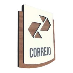 Placa De Sinalização - Correio - MDF 15x13cm - PE... - Victare Oficial - Direto do Fabricante