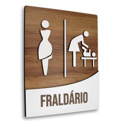 Placa De Sinalização | Feminino e Fraldário - MDF ... - Victare Oficial - Direto do Fabricante