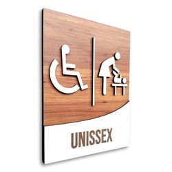 Placa De Sinalização | Unissex PNE - MDF 18x14cm -... - Victare Oficial - Direto do Fabricante