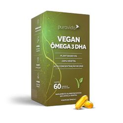 PURAVIDA VEGAN OMEGA 3 DHA 60CAPS 500MG - VILA CEREALE