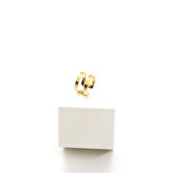 Piercing Fake Duplo Basic Banhado a Ouro - Vila das Pratas e Semijoias 