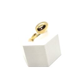Anel Ajustável Gota Única Banhado a Ouro - Vila das Pratas e Semijoias 