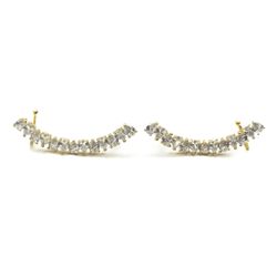 Brinco Earcuff Gotinhas Banhado a Ouro - Vila das Pratas e Semijoias 