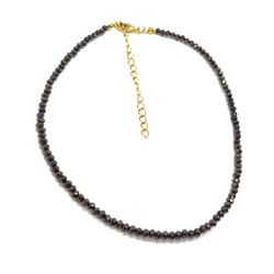 Choker Cristais Marrom Café Banhado a Ouro - Vila das Pratas e Semijoias 